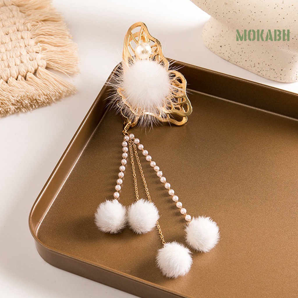 Kẹp Tóc Hình Bướm Đính Ngọc Trai Giả Thời Trang Cho Nữ