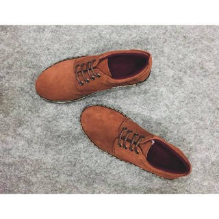 [GIÀY DR-CLASSIC DA LỘN CHỐNG NƯỚC] - Nâu đậm