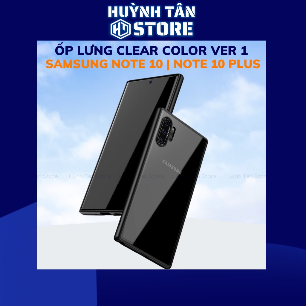 Ốp lưng note 10 plus trong suốt không ố vàng bảo vệ camera CLEAR COLOR VER 1 phụ kiện huỳnh tân store