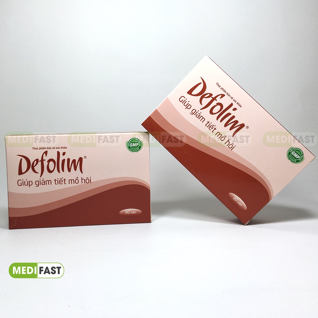 Hỗ trợ giảm tiết mồ hôi tay, chân - Defolim Hộp 30 viên - từ thảo dược