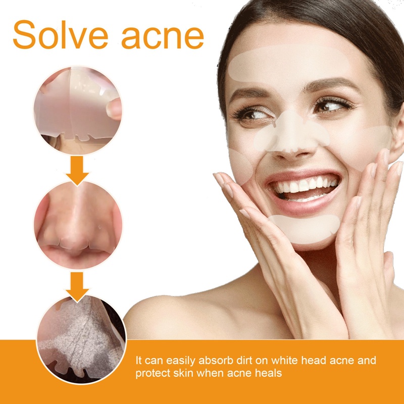 Mặt Nạ Lột Mụn hydrocolloid 5 Miếng Dán Cỡ Lớn Cho Vùng Mũi / Đầu / Cằm