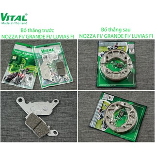 Bố thắng trước + sau GRANDE, GRANDE FI,Janus,Latte  ,Freego,NOZZA, NOZZA FI, LUVIAS hiệu VITAL - bố thắng đĩa VITAL