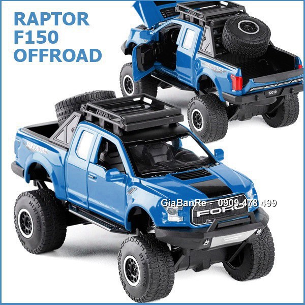 Xe Mô Hình Kim Loại Bán Tải Ford F150 Offroad Tỉ Lệ 1:32 - Vua Địa Hình - 9708