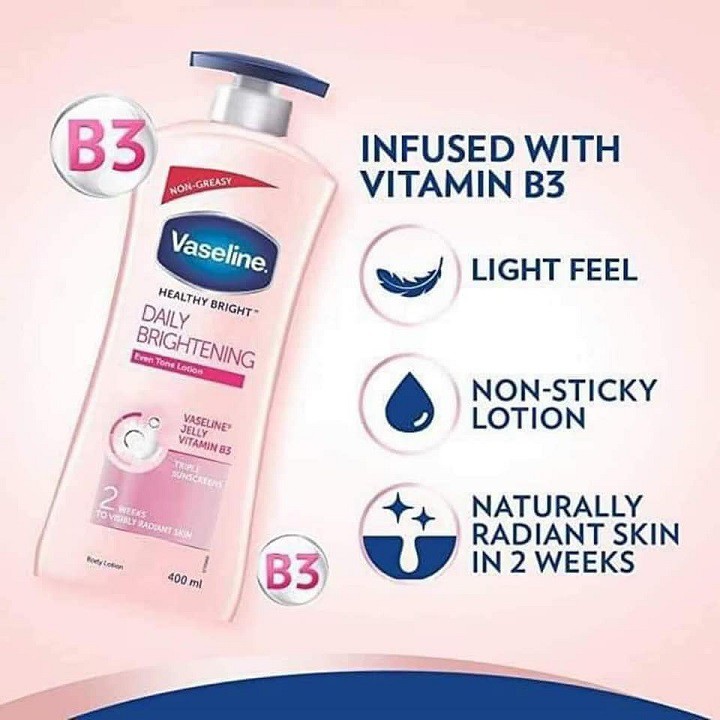 Sữa dưỡng thể Vaseline Healthy Bright Daily Brightening 725ml giúp dưỡng ẩm và làm trắng da