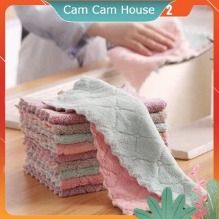 [COMBO 10 CÁI] Khăn Lau Tay, Lau Bếp Đa Năng 2 Mặt Siêu Thấm Nước, Mềm Mịn, Hút Ẩm Tốt, Kháng Khuẩn