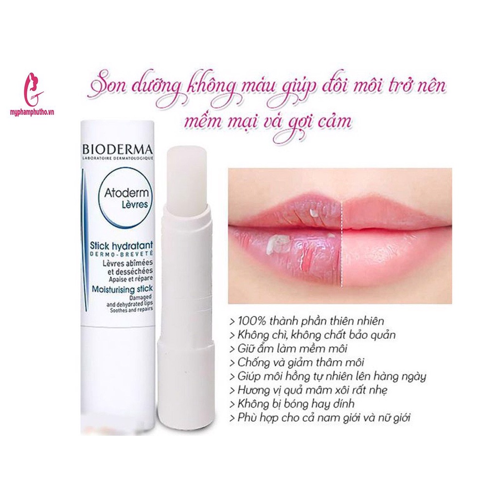 Son Dưỡng Môi Bioderma Atoderm Levres , Dưỡng Ẩm Cho Môi 4g
