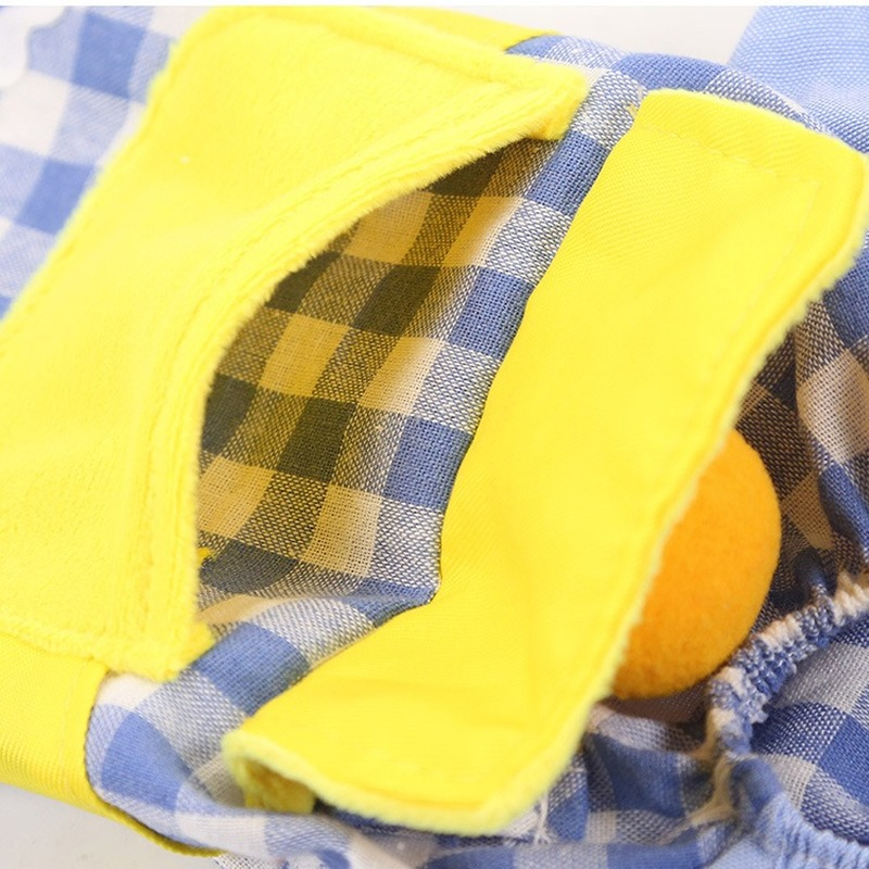 Pet little yellow duck clothes puppy backpack