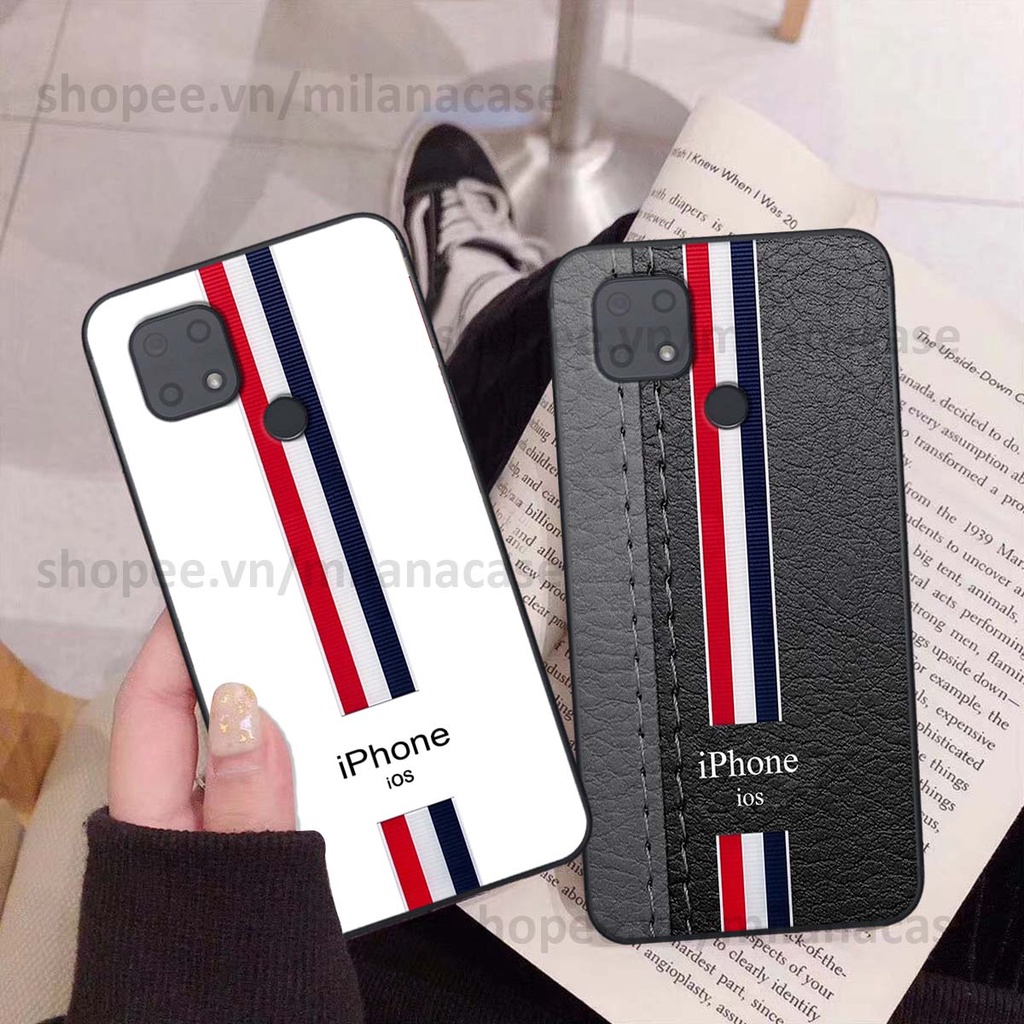 Ốp Xiaomi Redmi 10C in giả da phong cách thể thao, cá tính, thời trang