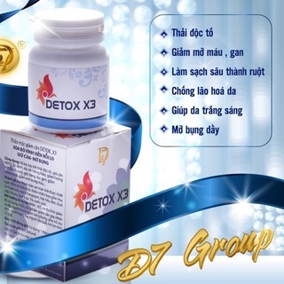 Giảm Cân Detox x3 - Viên Uống Detox hỗ trợ Giảm Cân Slim, Giảm Cân Nhanh, detox giảm mỡ không phải thuoc giam can