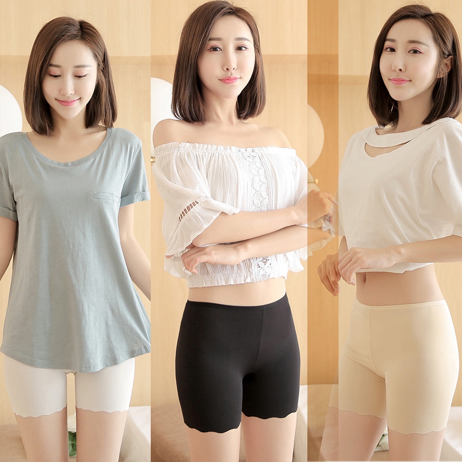 Quần Đùi Bảo Vệ Màu Trơn Thời Trang Cho Nữ