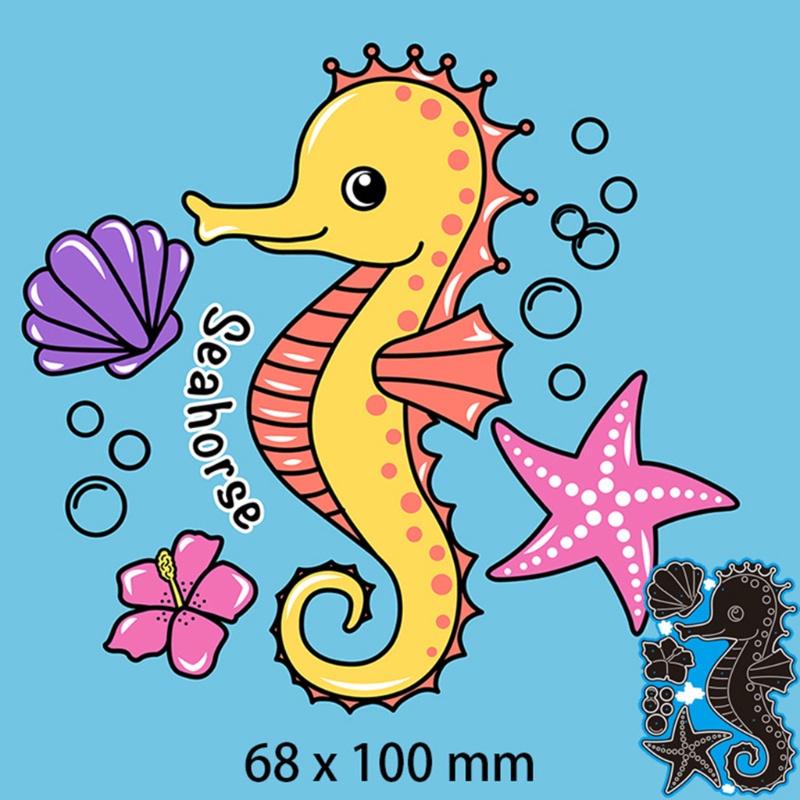 Khuôn Cắt Giấy Kim Loại Hình Vỏ Sò / Sao Biển Xinh Xắn