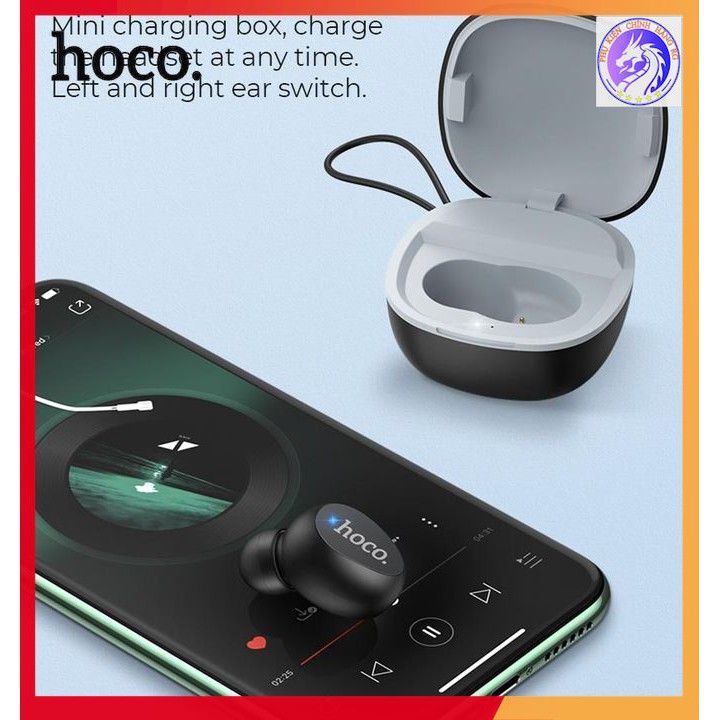 Tai Nghe Bluetooth 1 Bên TWS V5.0 Mini Hoco E50 Wise Có Mic - Có Hộp Sạc - Chính Hãng