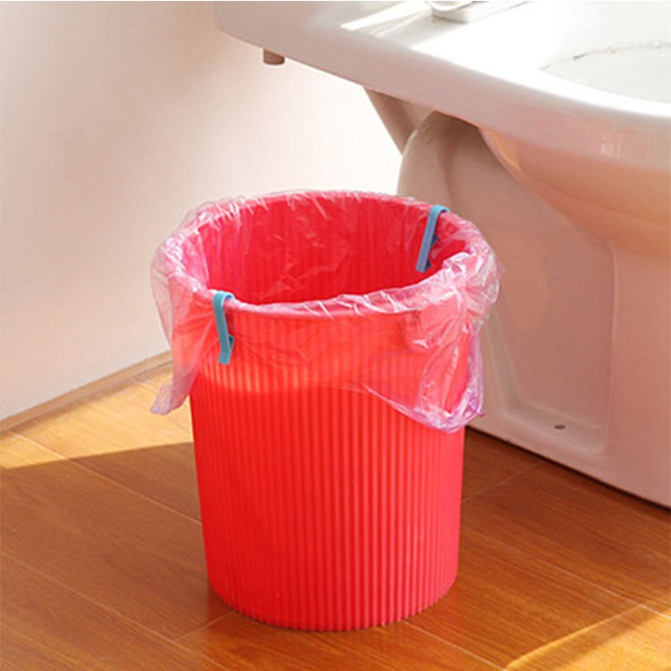 Set 2 kẹp nhựa cố định túi rác tiện lợi