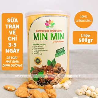 Ngũ Cốc Lợi Sữa Min Min 500g (FREESHIP) Bột Ngũ Cốc Bà Bầu 100% Thiên Nhiên Sữa Về Nhiều - Nhanh - Đặc Sau 3 Ngày