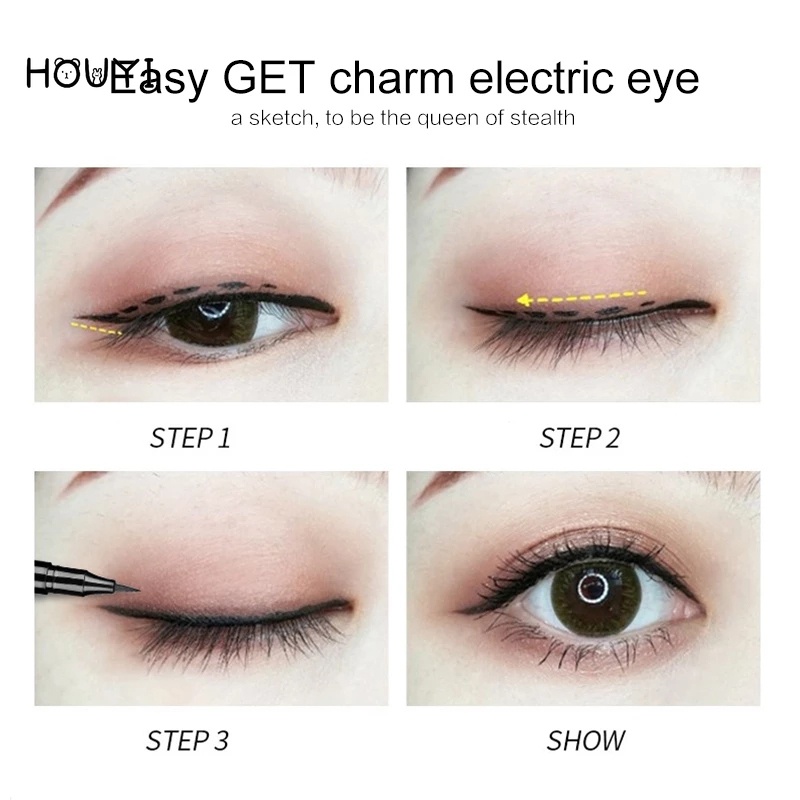 Bút Kẻ Mắt Màu Đen Mịn Mượt Lâu Trôi Nhanh Khô Chống Thấm Nước Và Mồ Hôi Thời Trang