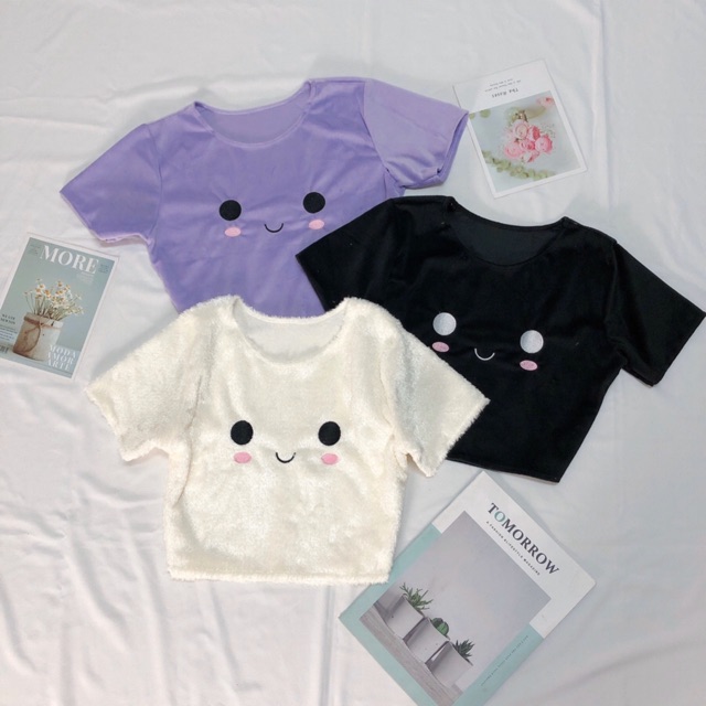 Áo Croptop lông  mới về xinh quá nè