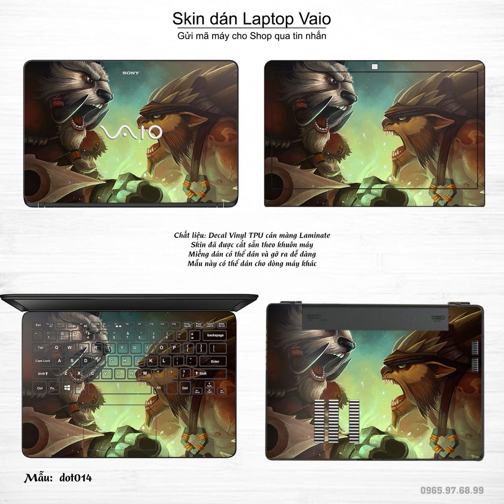 Skin dán Laptop Sony Vaio in hình Dota 2 _nhiều mẫu 3 (inbox mã máy cho Shop)