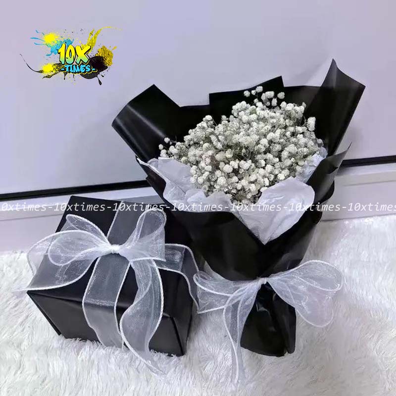 Ruy băng voan lụa viền sóng bản 4cm nhiều màu làm nơ cột tóc  trang tri hộp quà tặng