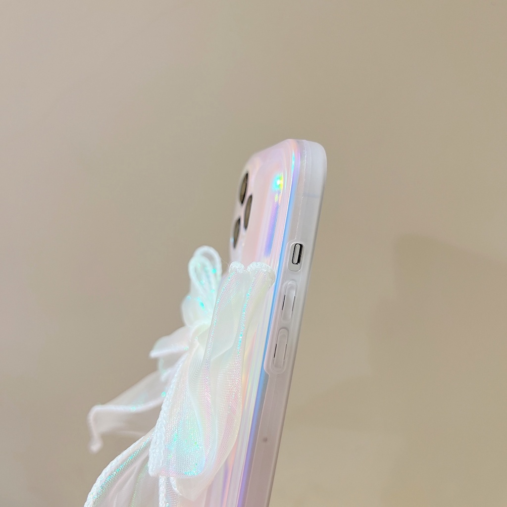 Ốp Điện Thoại Tpu Dẻo Màu Laser Họa Tiết Bươm Bướm Kèm Giá Đỡ Cho iPhone 13 12 11Pro XS Max XR