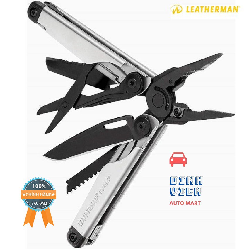 [ CAO CẤP] Dụng Cụ Đa Năng LEATHERMAN SURGE BLACK &amp; SILVER tích hợp 21 chức năng hoàn thành nhiều công việc khác nhau.