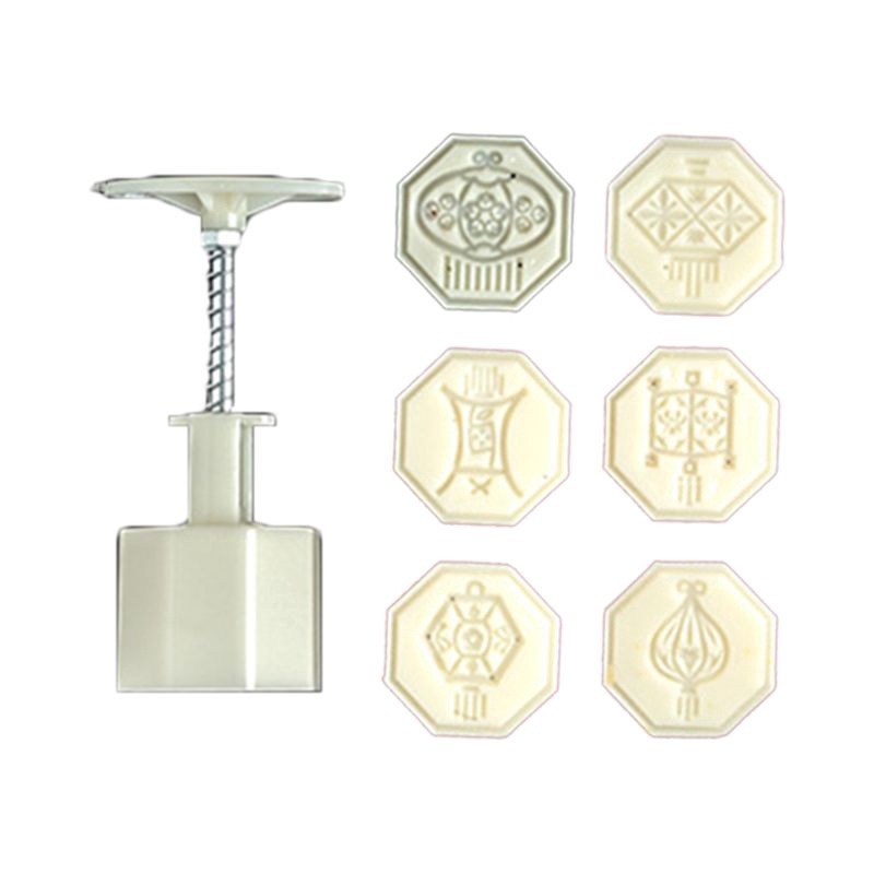 Khuôn Làm Bánh Trung Thu Hình Thùng Bánh Trung Thu 50g Kèm 4 / 6 Đầu Phun