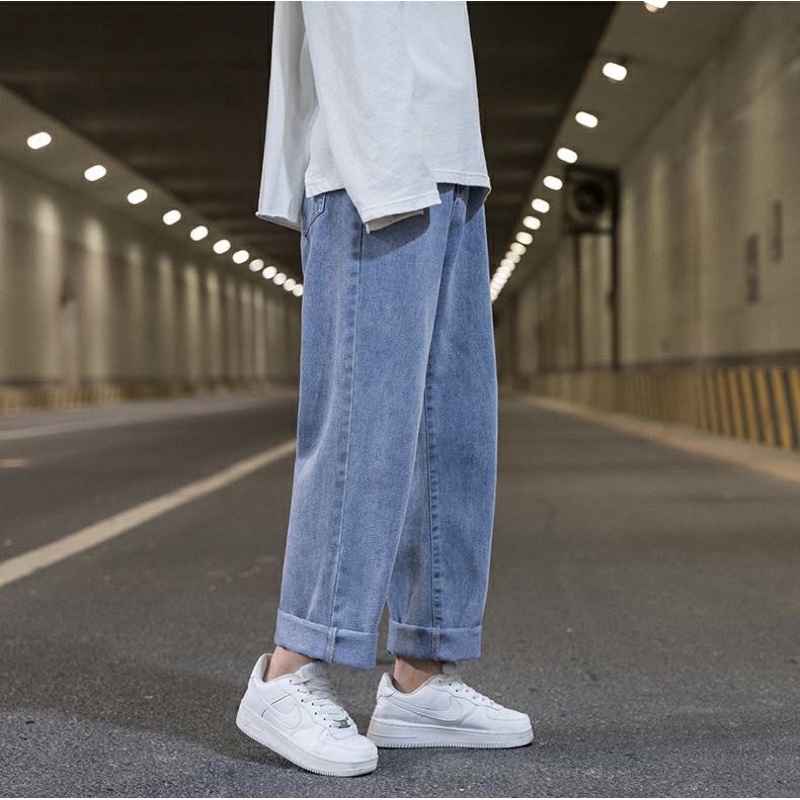 Quần jeans baggy suông rộng Dhclothes- quần bò ống rộng nam nữ KÈM ẢNH HÀNG THẬT- Q4-  Phong cach Hàn quốc Hottrend2022