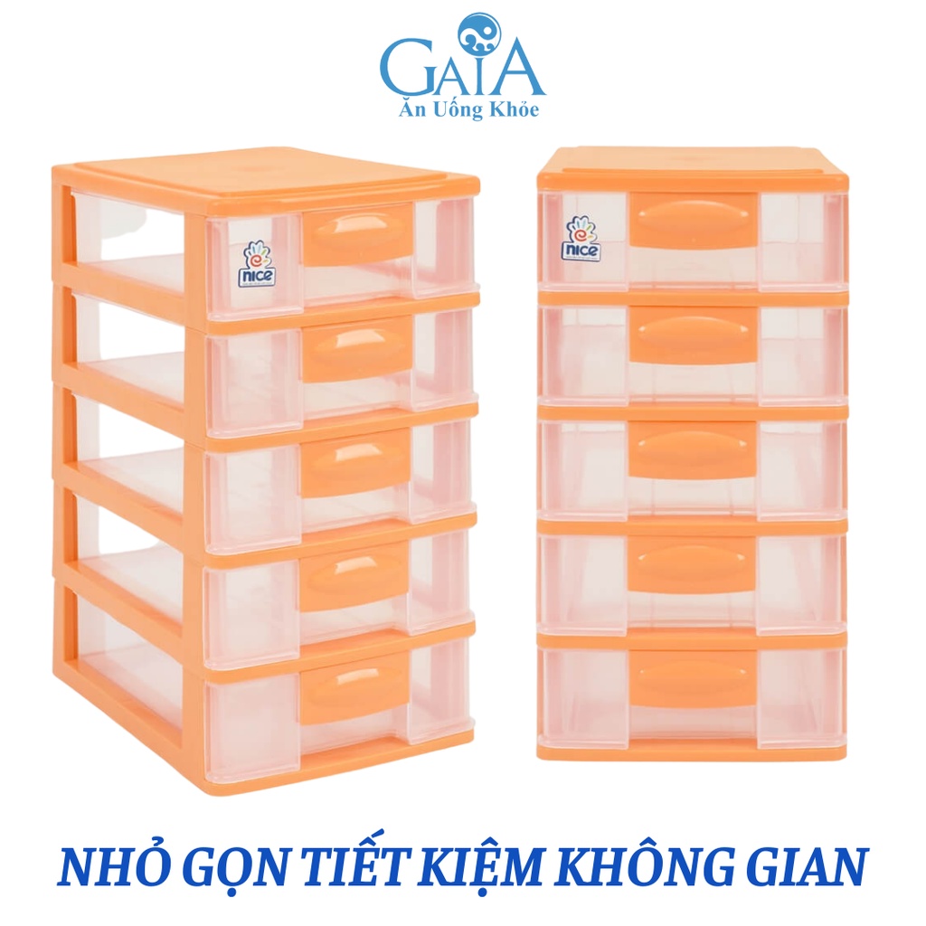 Tủ nhựa đa năng 5 ngăn đựng đồ để bàn tiết kiệm không gian 100% nhựa PP Đại Đồng Tiến an toàn sức khỏe