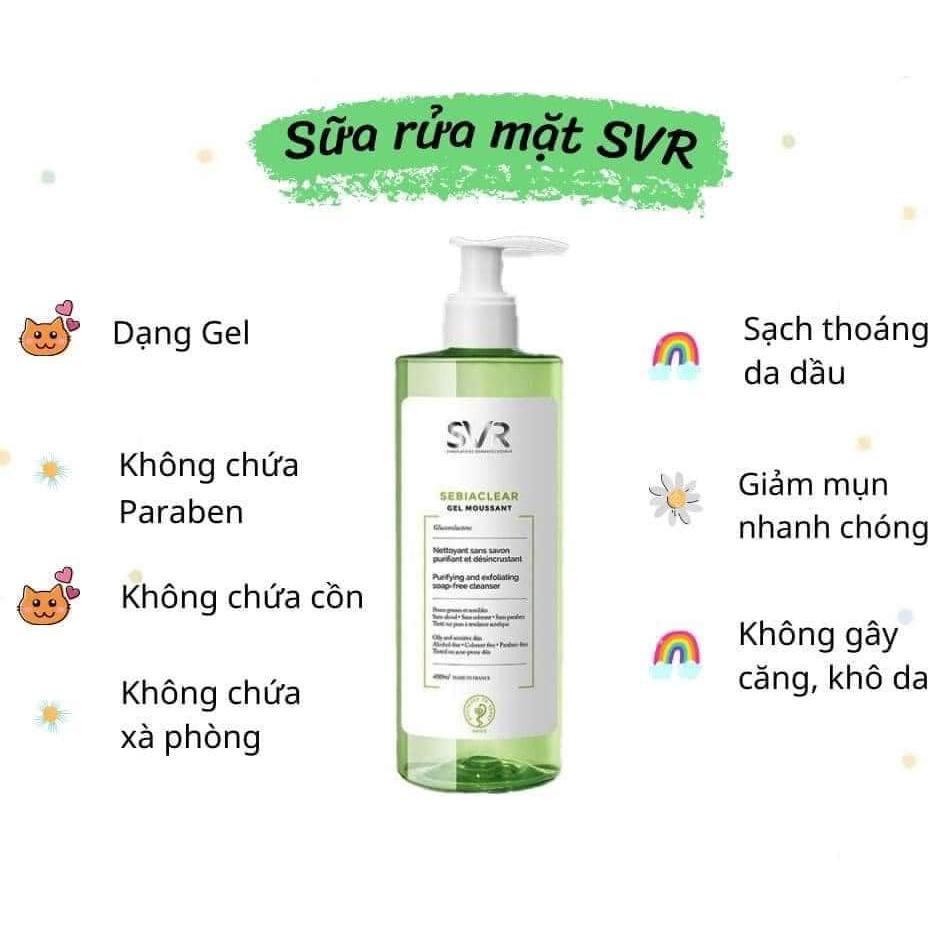 Sữa Rửa Mặt SVR Sebiaclear Gel Moussant 400ml