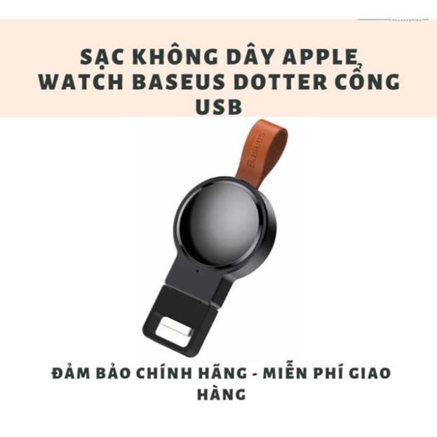 Bộ sạc không dây di động Baseus Dotter Wireless Charger for cho Apple Watch ( nhỏ gọn ,gắn với pin sạc dự phòng,Laptop)