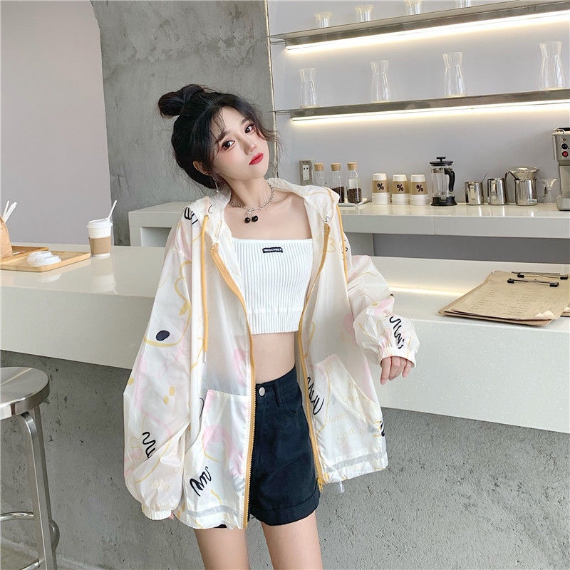 Áo Khoác Chống Nắng Dáng Rộng Phong Cách Hàn Quốc Thời Trang Mùa Hè 2022 Cho Nữ