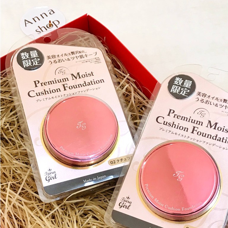 Phấn Nước Premium Moist Cushion Foundation Tiara Girl Nhật Bản SPF50+ PA+++ 13g