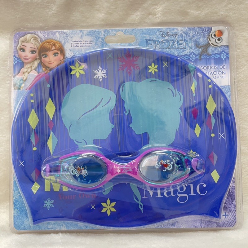 Set kính bơi kèm mũ bé trai/ bé gái Disney xuất dư