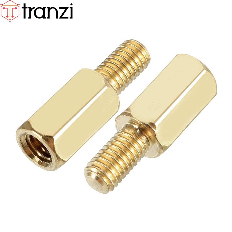 Trụ vít lục giác đực cái đồng M4x8+6 - túi 10 cái