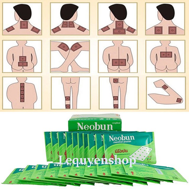 [hàng chính hãng]Miếng dán giảm đau Neobun Menthol Plaster Thái Lan