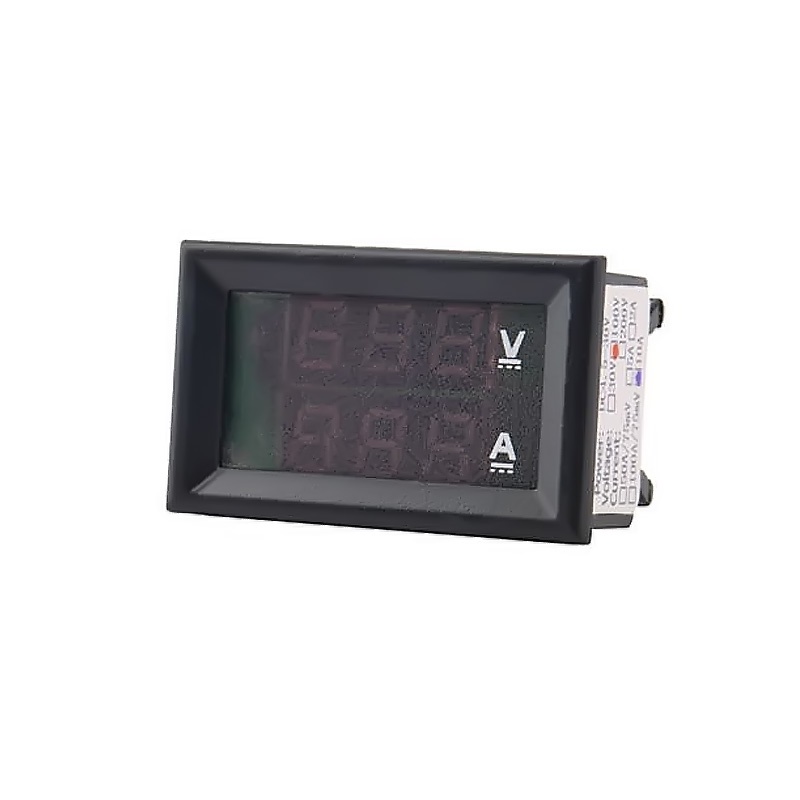 New DC 100V 10A Vôn Kế Ampe Kế Blue Red LED Amp Kép Kỹ Thuật Số Volt Meter Đo *