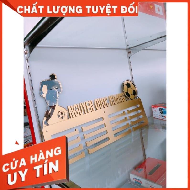 Giá treo huy chương Bóng đá, kt 58x35cm khắc chìm miror siêu nét.