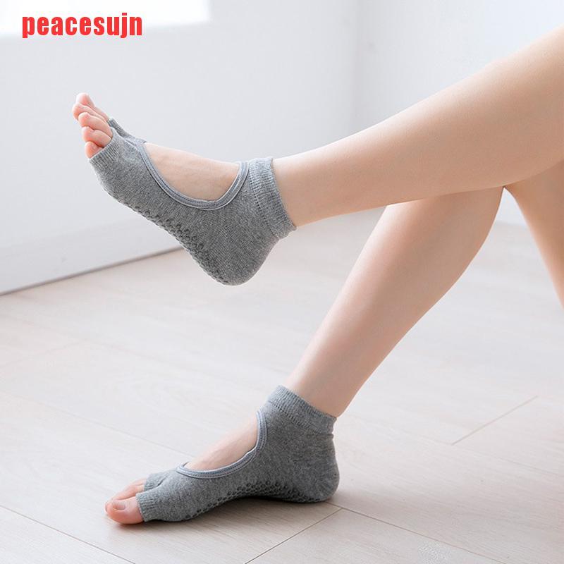 Tất Cotton Hở Ngón Tập Yoga Chống Trượt