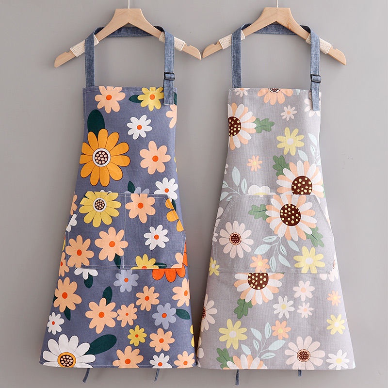 Tạp Dề Bằng Vải Cotton Thoáng Khí Chống Mòn Phong Cách Phương Tây