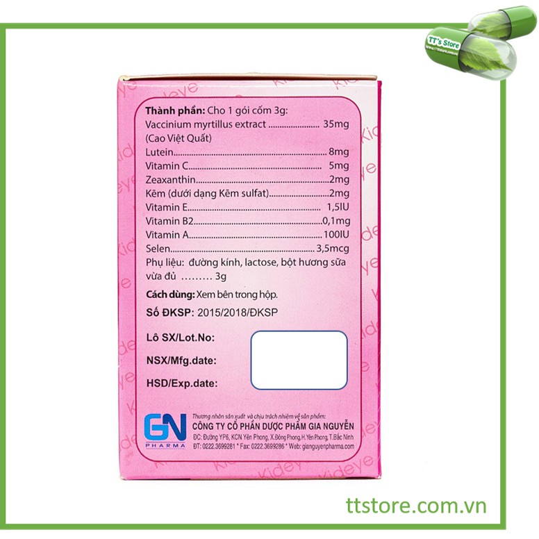 Cốm uống bổ mắt Kid Eye giúp tăng cường thị lực giảm cận thị cung cấp dưỡng chất cho mắt hộp 20 gói