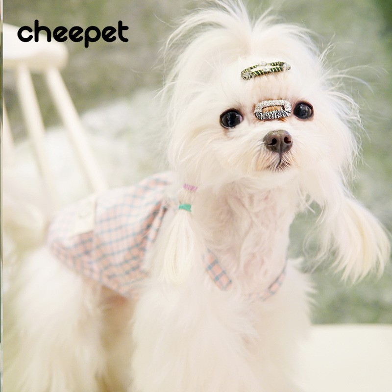 Cheepet Áo hai dây caro nhỏ cho chó mèo/ thú cưng