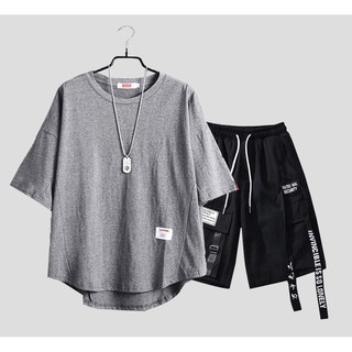 Bộ Quần Áo Nam Áo Trơn Cổ Tròn Áo Đuôi Tôm Quần Short Cá Tính Thời Trang FrancisB TOP NAM 1000145 + SHORT NAM 1000010
