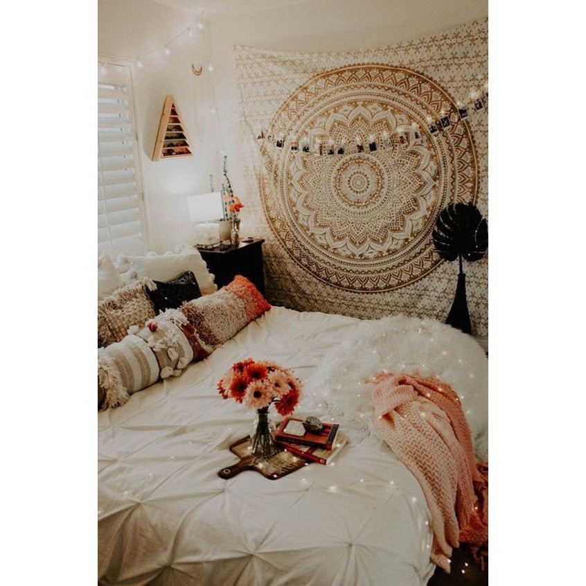Tranh vải Mandala -19 mẫu,1M5*1M3  tặng kèm đinh và kẹp tranh