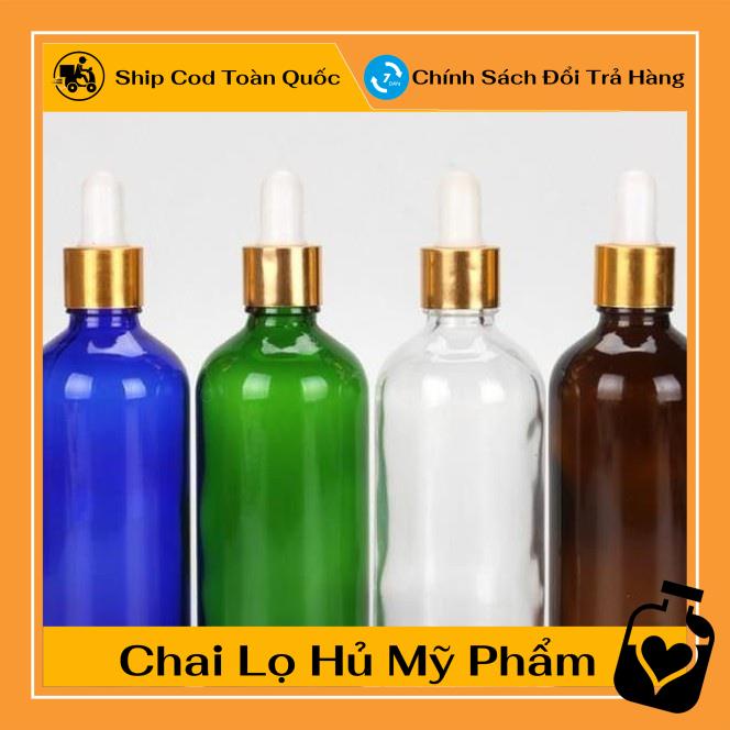Lọ Chiết Serum ❤ TOP GIÁ RẺ ❤ [100ml] Chai lọ đựng tinh dầu thủy tinh nắp bóp giọt (chai serum) ,Xưởng Chai Lọ