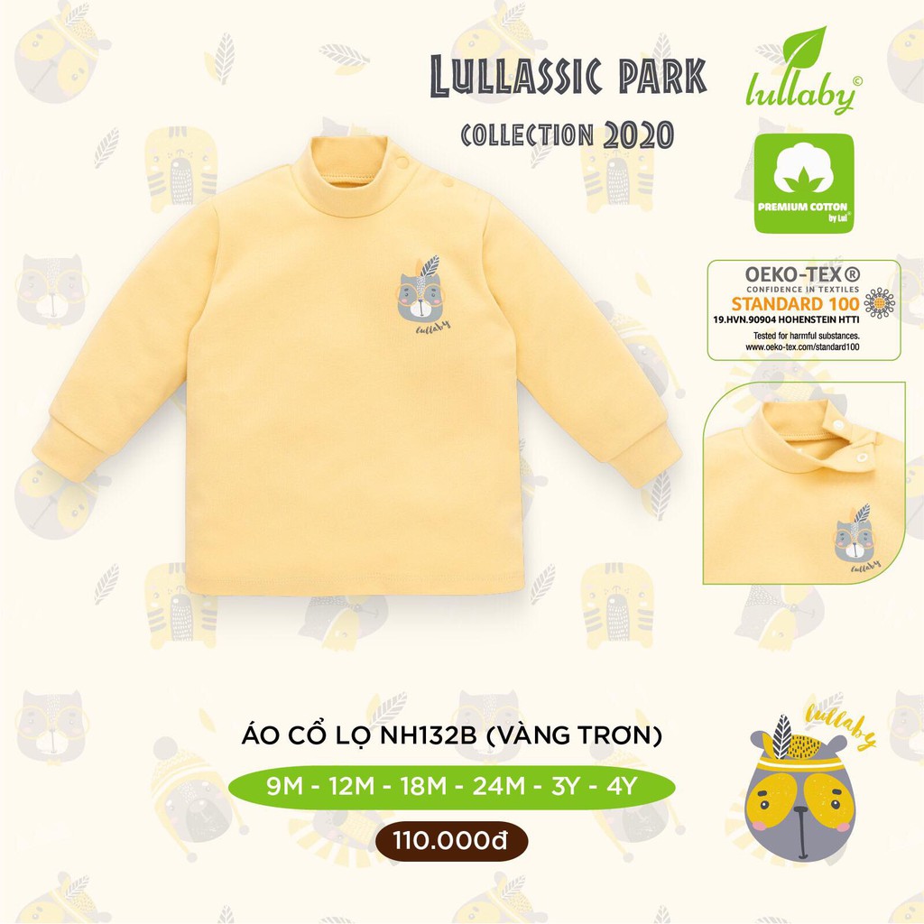 [CHÍNH HÃNG] Áo cổ lọ cotton trơn cao cấp mềm mại cho bé Lullaby