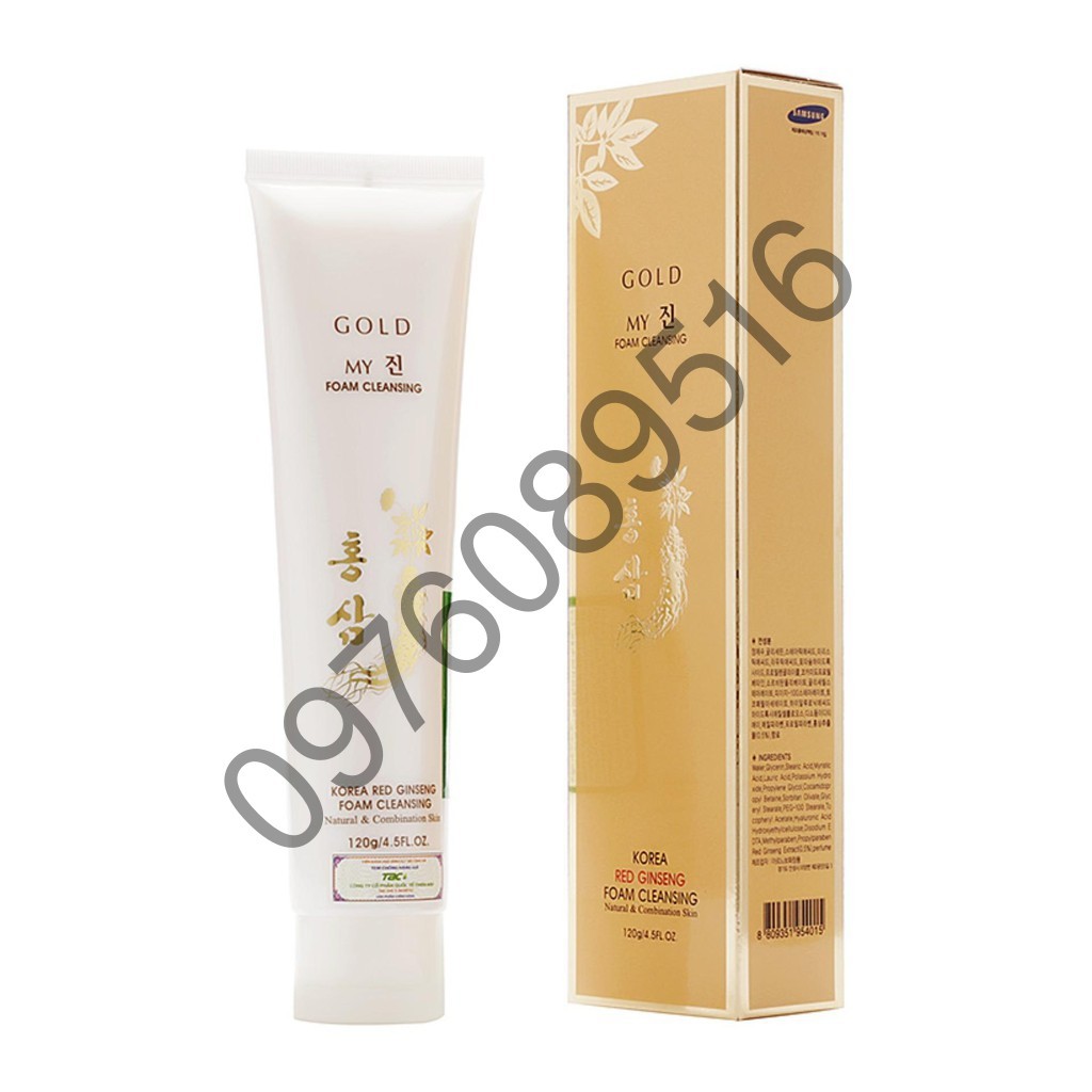 Sữa Rửa Mặt Sâm Vàng My Gold Hàn Quốc, Tuýp 120ml
