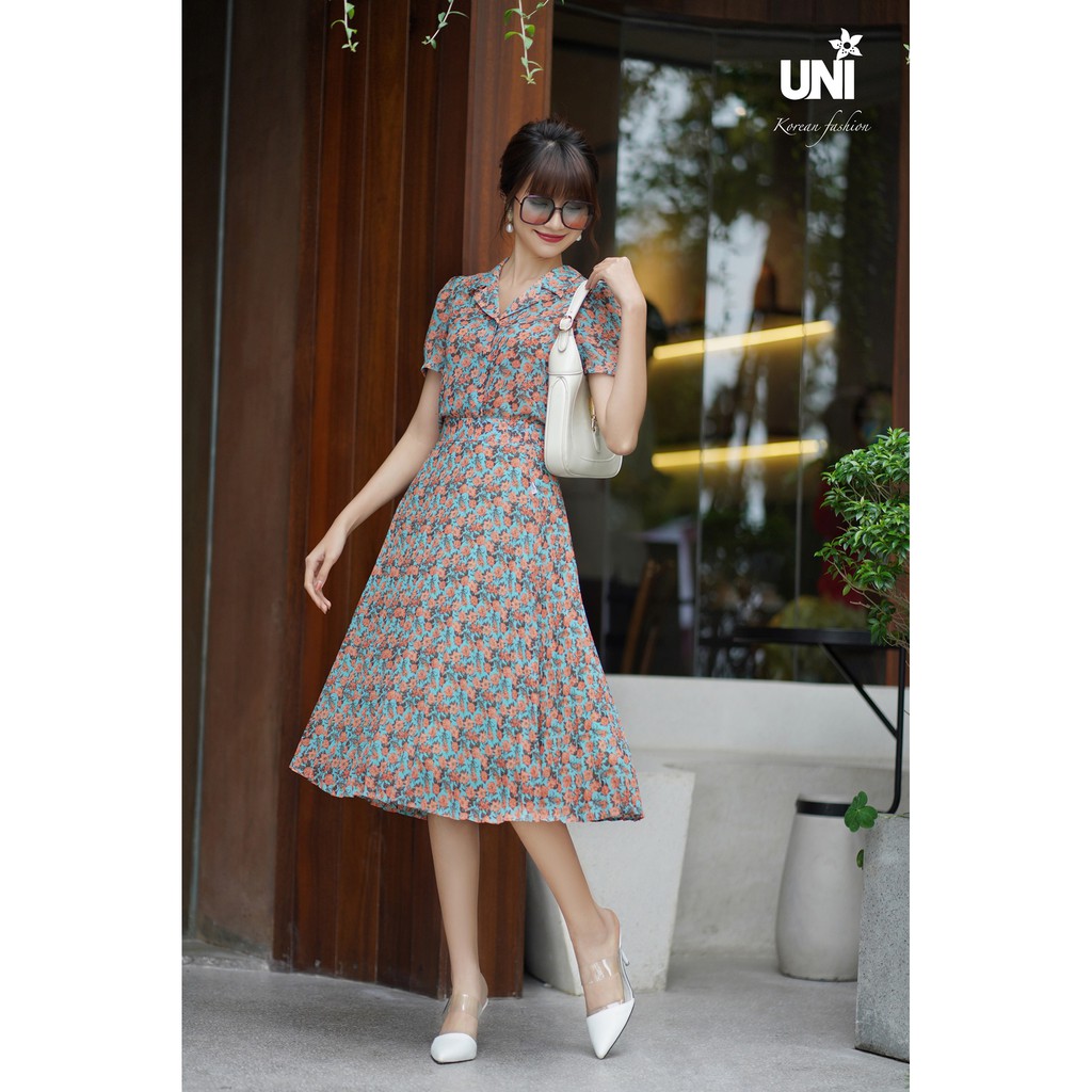 Chân Váy Xếp Ly Dài Hoa Tiết Hoa Nhí Sang Trọng 5CX264- [Chính Hãng] UNI KOREAN FASHION | BigBuy360 - bigbuy360.vn