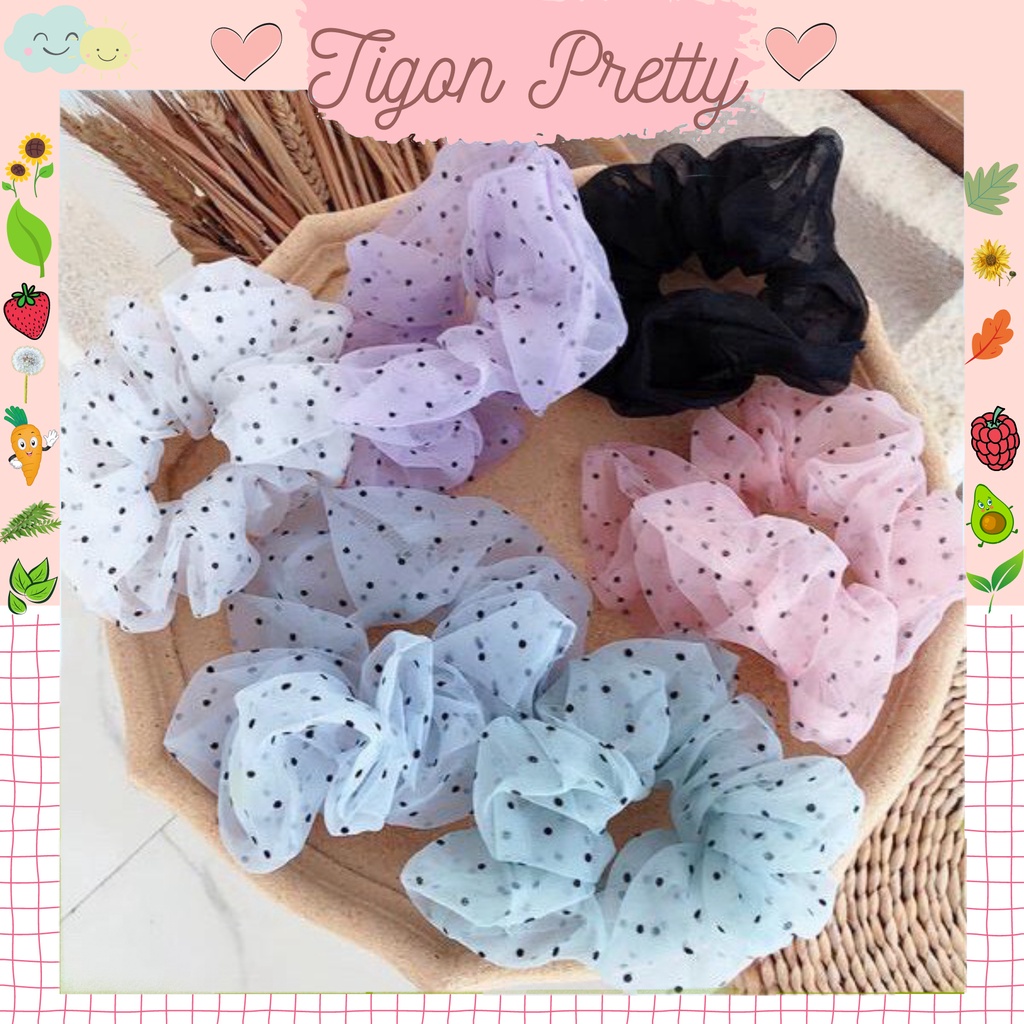 SCRUNCHIES BI VOAN SIÊU CUTE, CỘT TÓC VẢI THỜI TRANG GIÁ RẺ