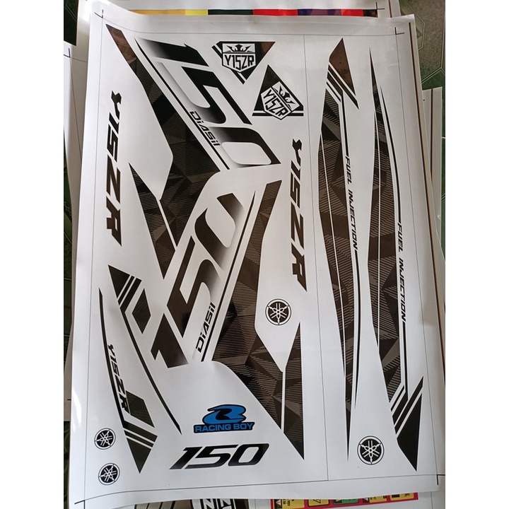 Tem rời ex 150 y15zr đỏ, đen xe trắng