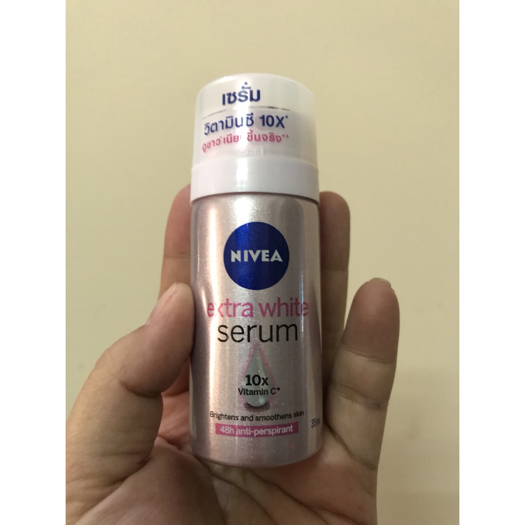 Xịt Khử Mùi Trắng Mịn Nivea Extra White Serum Spray Whitening Skin - 35ml