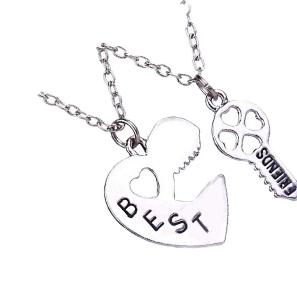 Set 2 vòng cổ Mặt Hình Mảnh Ghép Trái Tim Cho Cặp Đôi